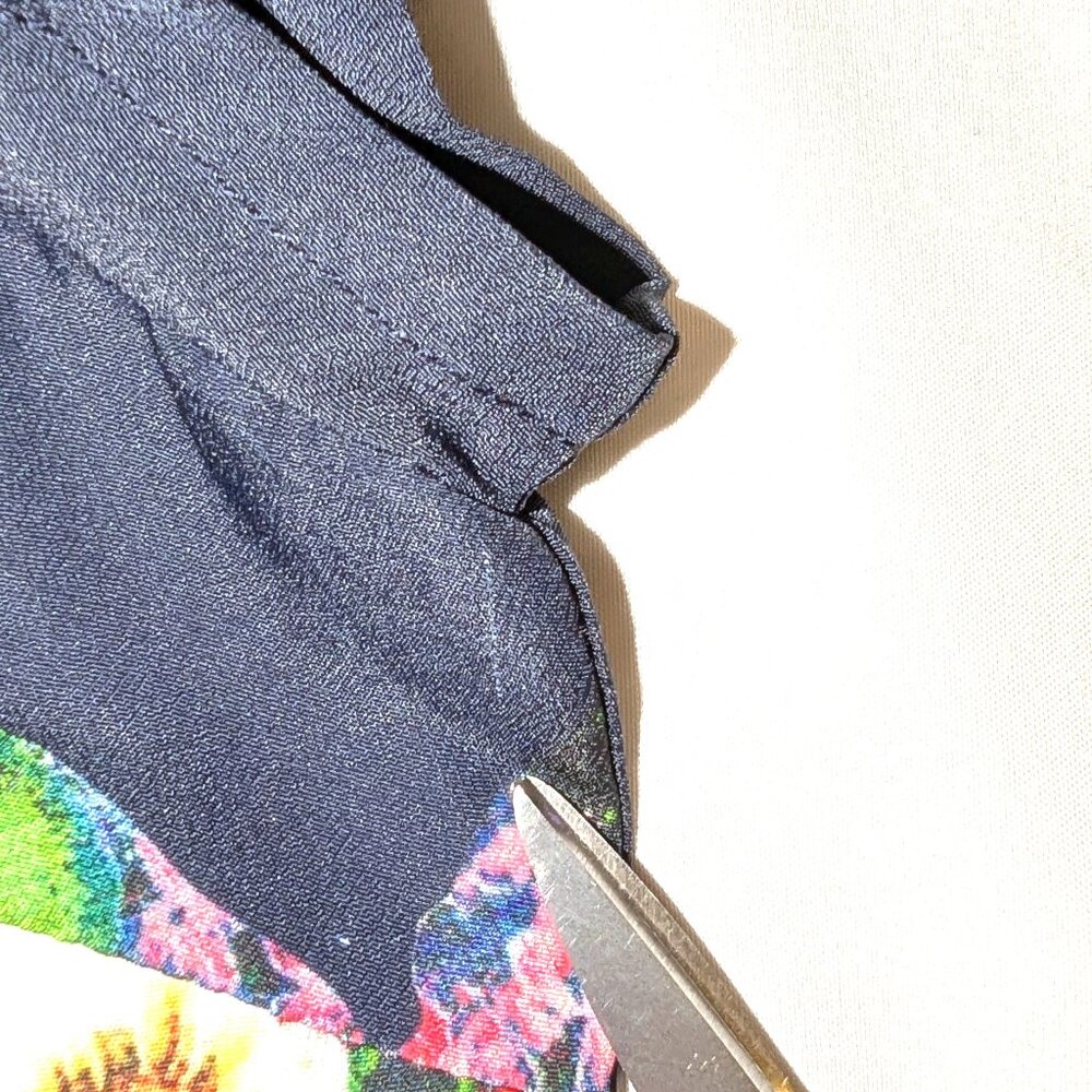 La Chapelle Sport | Short Sleeve Shift Dress Navy Floral | Size FR 38 (US 6) - Picture 12 of 12